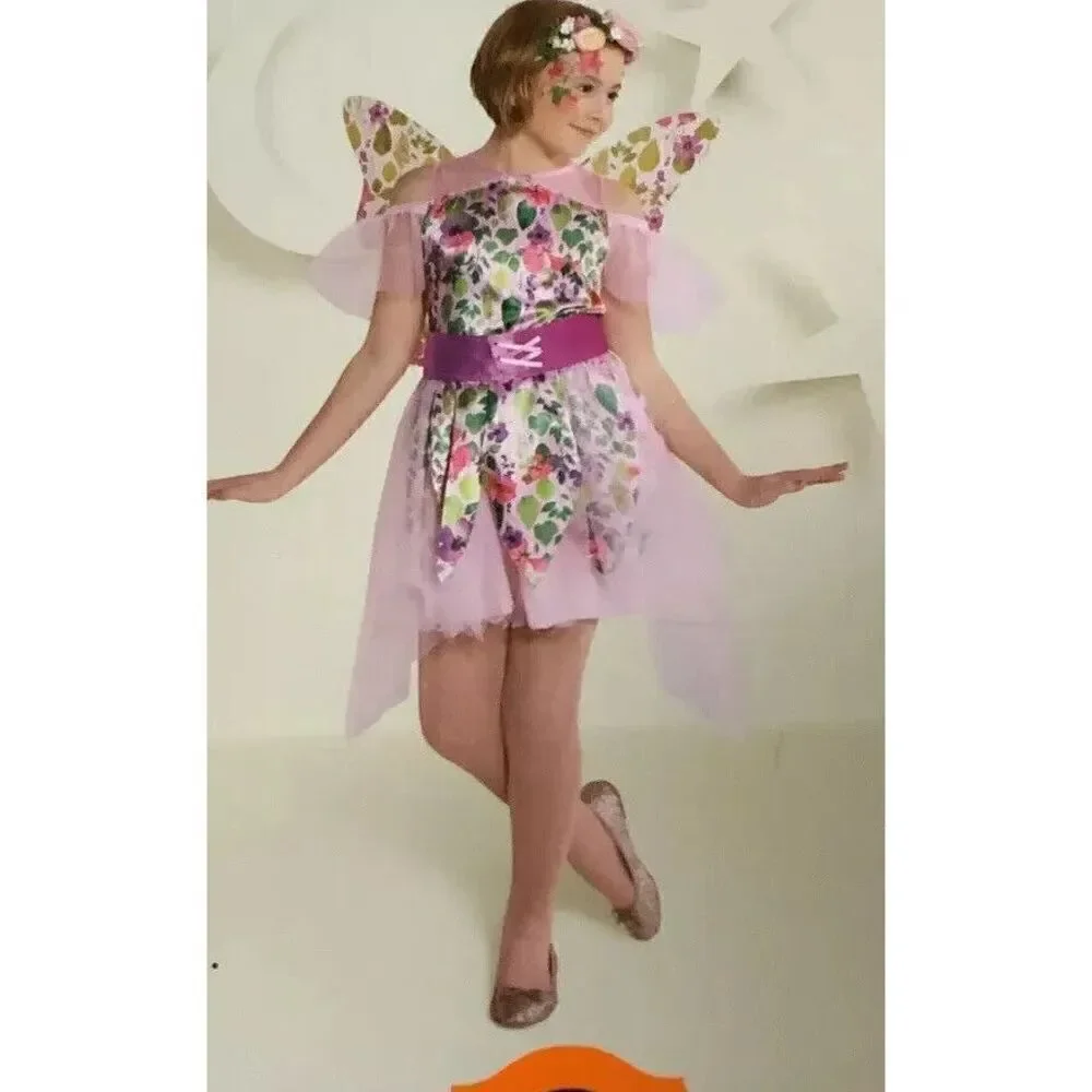 HYDE AND EEK KIDS FLOWER FAIRY COSTUME DRESS, SIZE M -